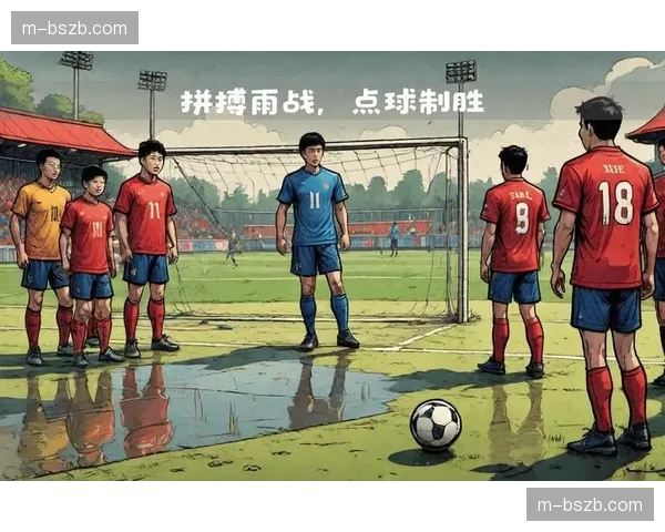 雨战中，皮球因场地积水突然停止，引发双方球员及观众笑声